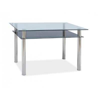 Стол обеденный SIGNAL MADRAS прозрачный/хром 90/60